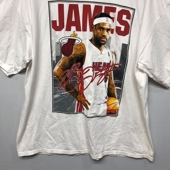 Majestic NBA Lebron James Heat T-Shirt Tee Top Size XXL 2XL M207 -20 - Picture 8 of 12